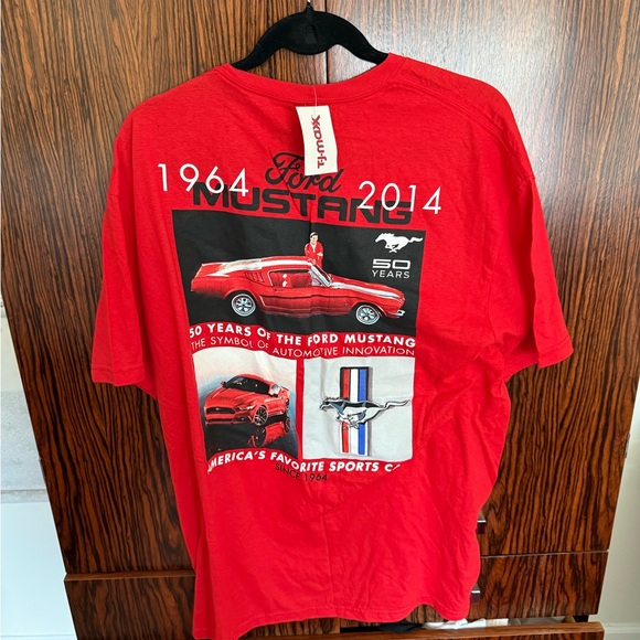 Ford Red Mustang Anniversary T-Shirt - Picture 1 of 4